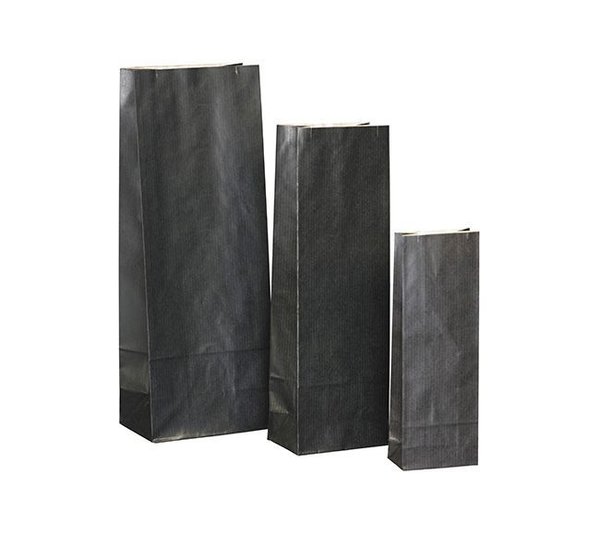 braun-weiße 2-lagige Blockbodenbeutel "schwarze Vollfläche" 6x3,3x17 cm (600 Stück) [A2B691151003]